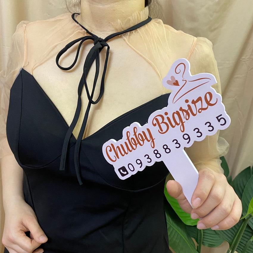 Đầm Bigsize cúp ngực phối cổ voan ChubbyBigsize