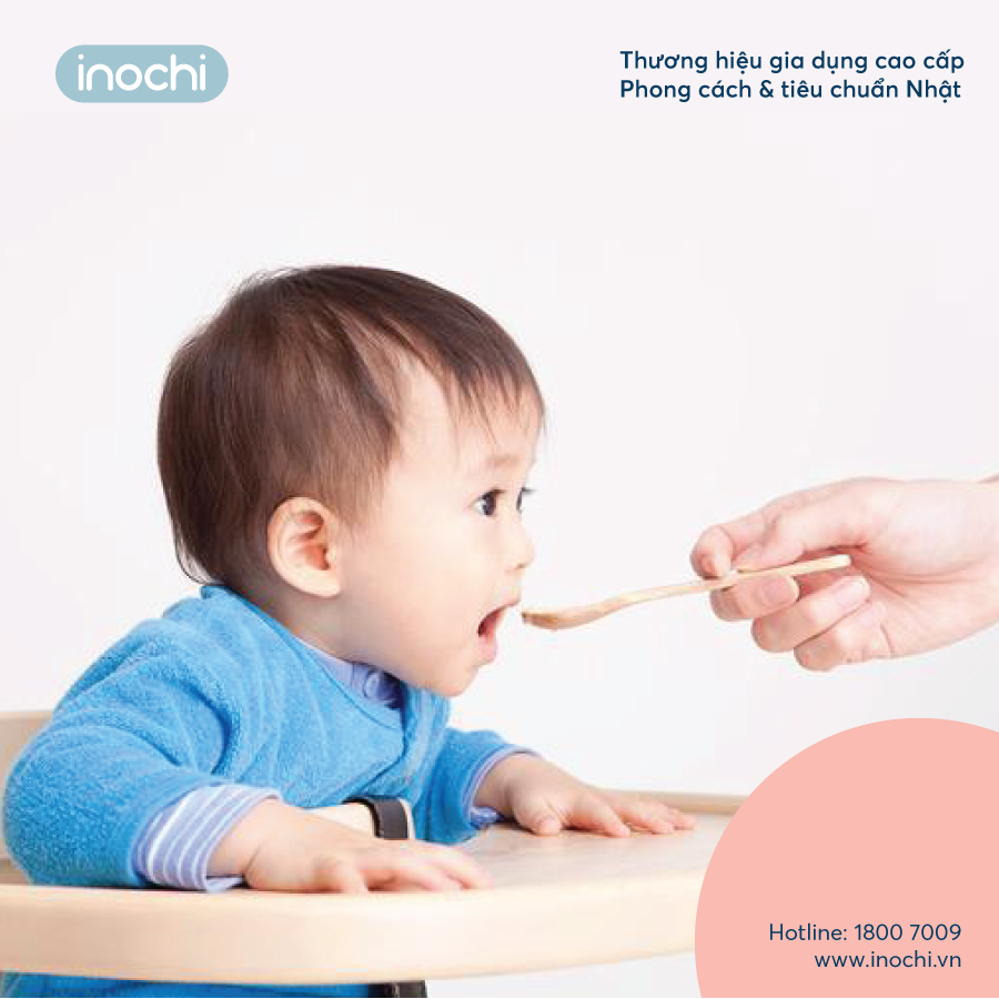 Bộ đồ ăn dặm trẻ em Inochi Amori (Gồm 6 món: Muỗng, Nĩa, Bát, Đĩa, Khay, Cốc) dành cho bé từ 6 - 12 tháng tuổi