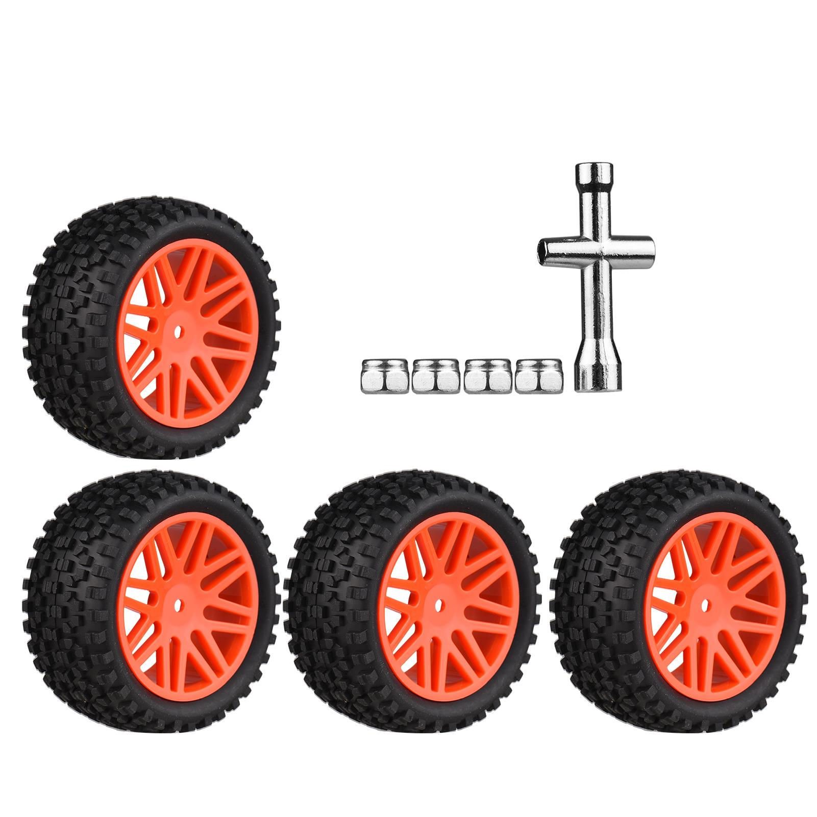 4 Vành Bánh Xe 85Mm Và Lốp Cao Su Cho Xe RC Tỷ Lệ 1:10 Tự Làm Ngoài Đường Đua Lốp Xe Ô Tô 4WD Leo Xe Sở Thích RC Lốp Xe Ô Tô Phụ Kiện