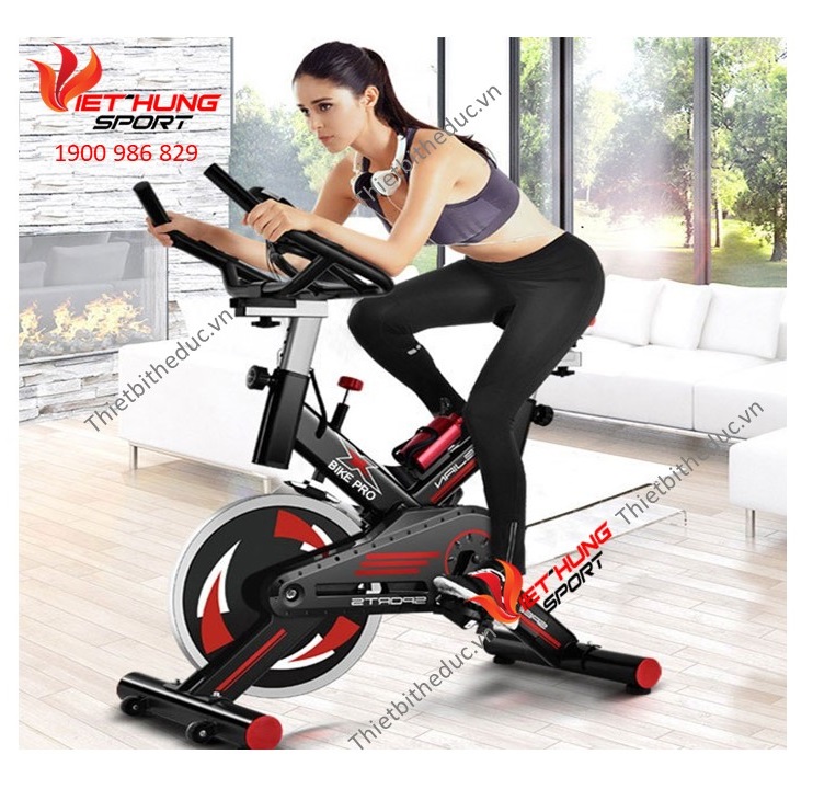 Xe Đạp Tập Thể Dục X BIKE Pro NEW. Mẫu mới khung sườn chắc chắn. Bánh đà đúc chuyển động bằng dây cu doa êm và bền bỉ.