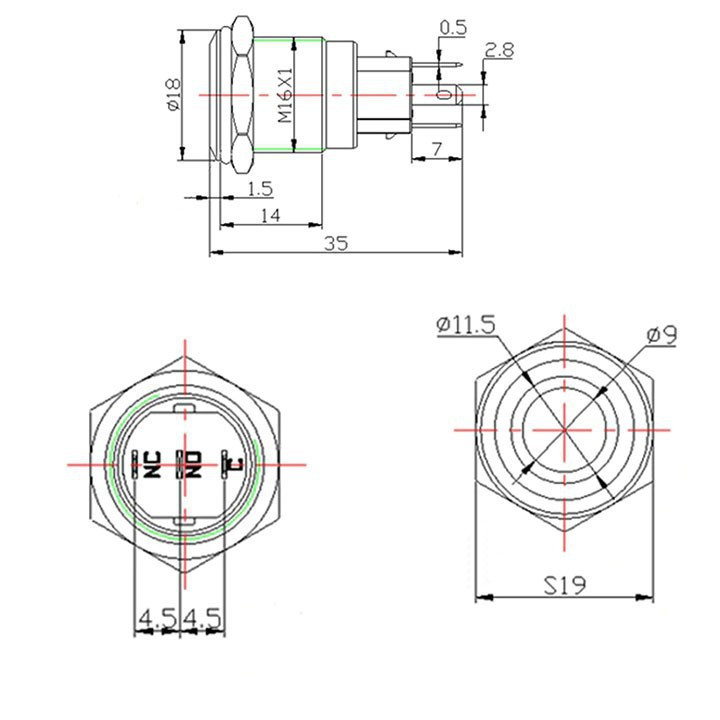 Công tắc nguồn phụ gắn xe máy có đèn led 12V - mẫu ngẫu nhiên