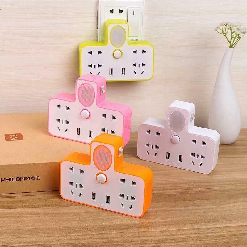Ổ cắm điện đa năng có đèn ngủ và cổng cắm usb
