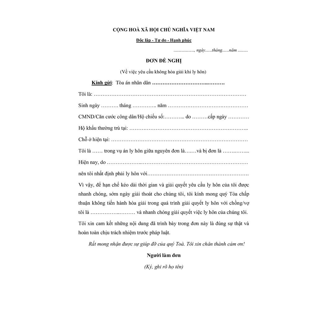 Đơn ly hôn đơn phương quận Đống Đa chuẩn mới nhất + Hướng dẫn của Luật sư viết đơn, nộp đơn, hồ sơ, thủ tục ly hôn