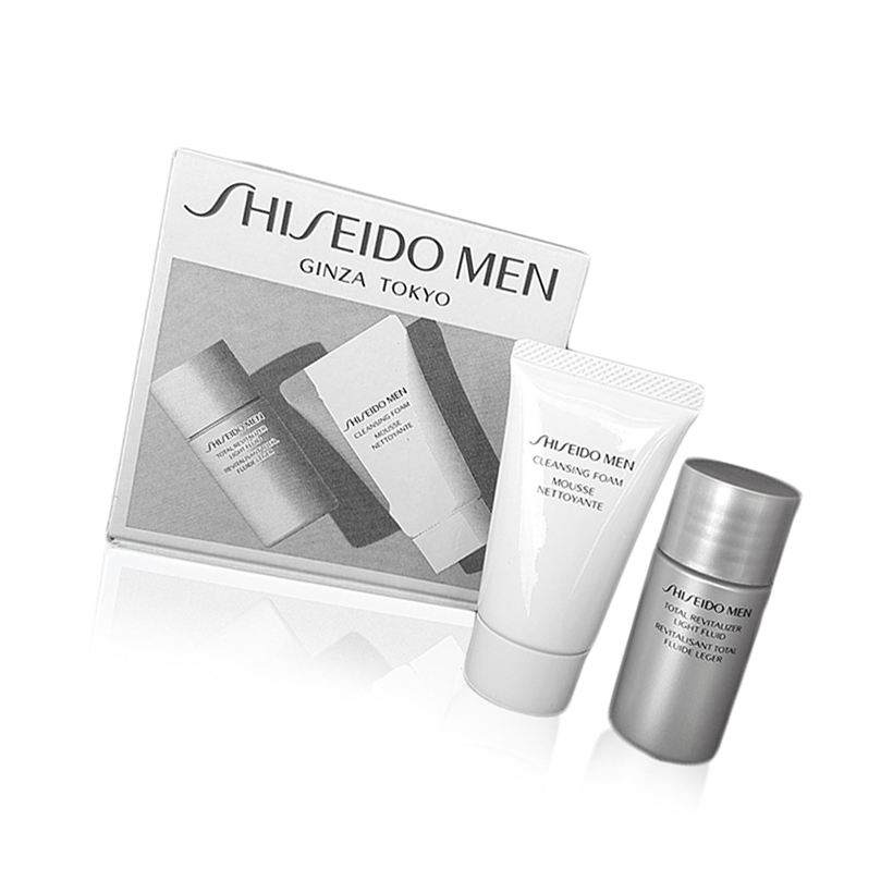 Bộ sản phẩm làm sạch, dưỡng ẩm và chống lão hóa cho nam Shiseido Men Skin Revitalizer Set