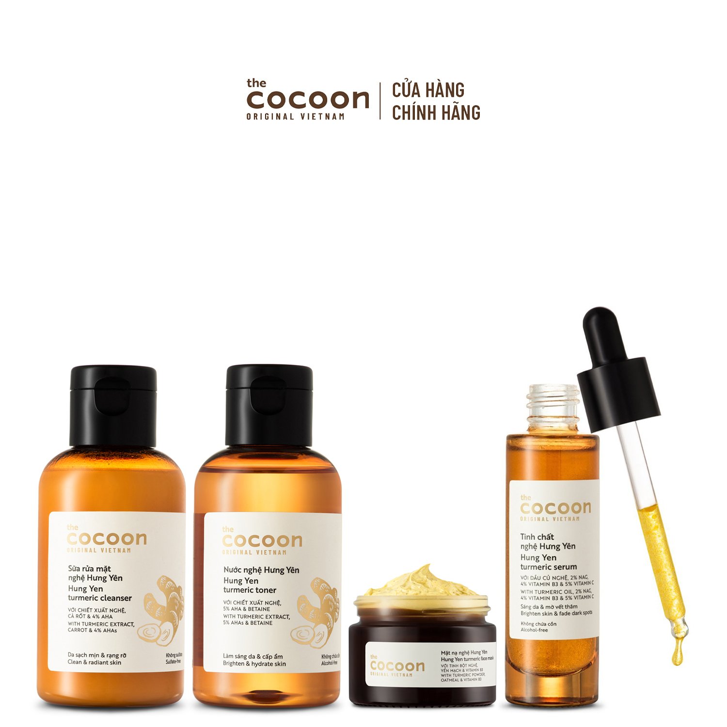 Combo Da sáng mịn & rạng rỡ từ nghệ Hưng Yên Cocoon