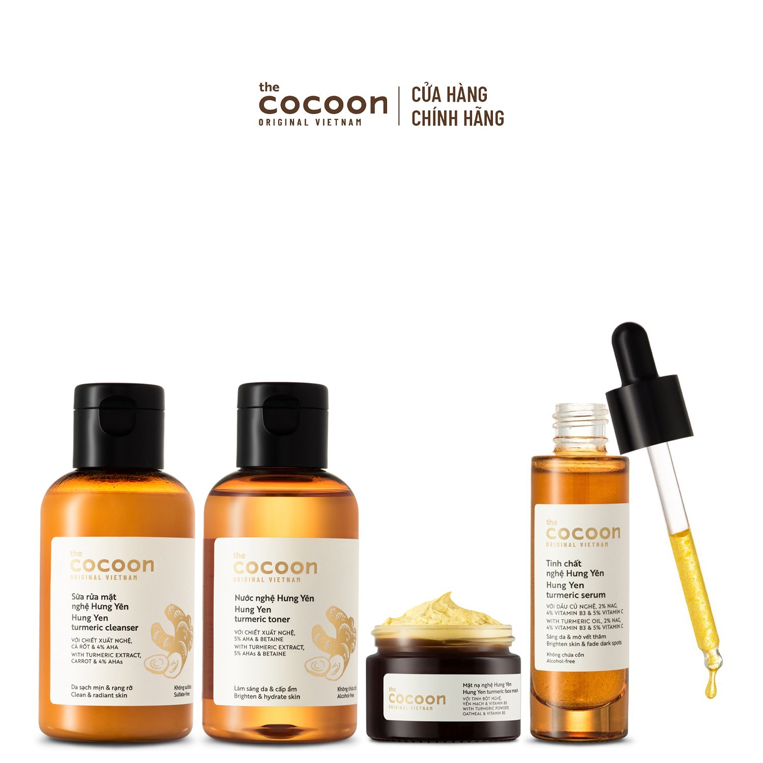 Combo Da sáng mịn &amp; rạng rỡ từ nghệ Hưng Yên Cocoon