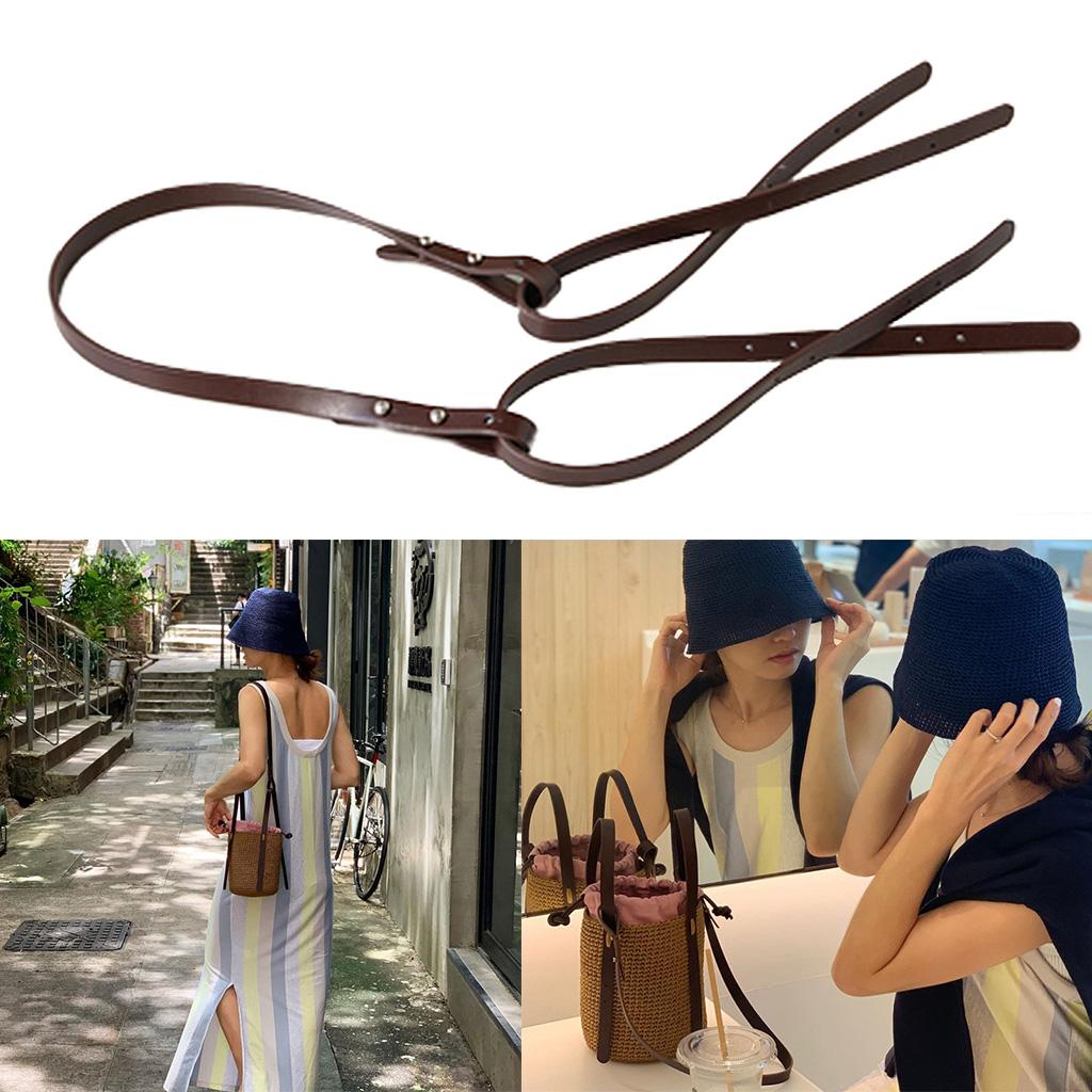 PU Leather Purse Strap Handbag Shoulder Bag Strap Replacement Handle 2 Pcs