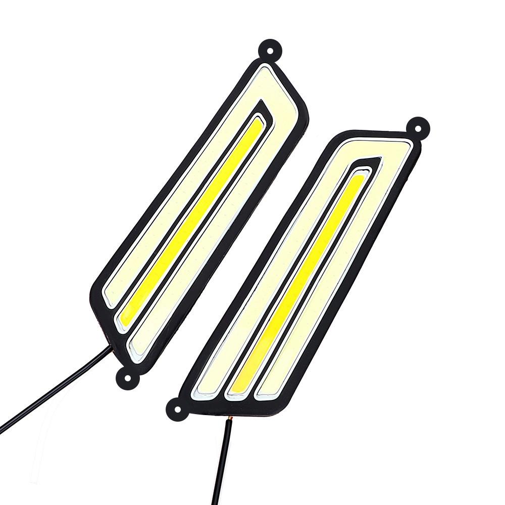 1 cặp đèn LED COB DRL linh hoạt chống thấm nước cho xe hơi