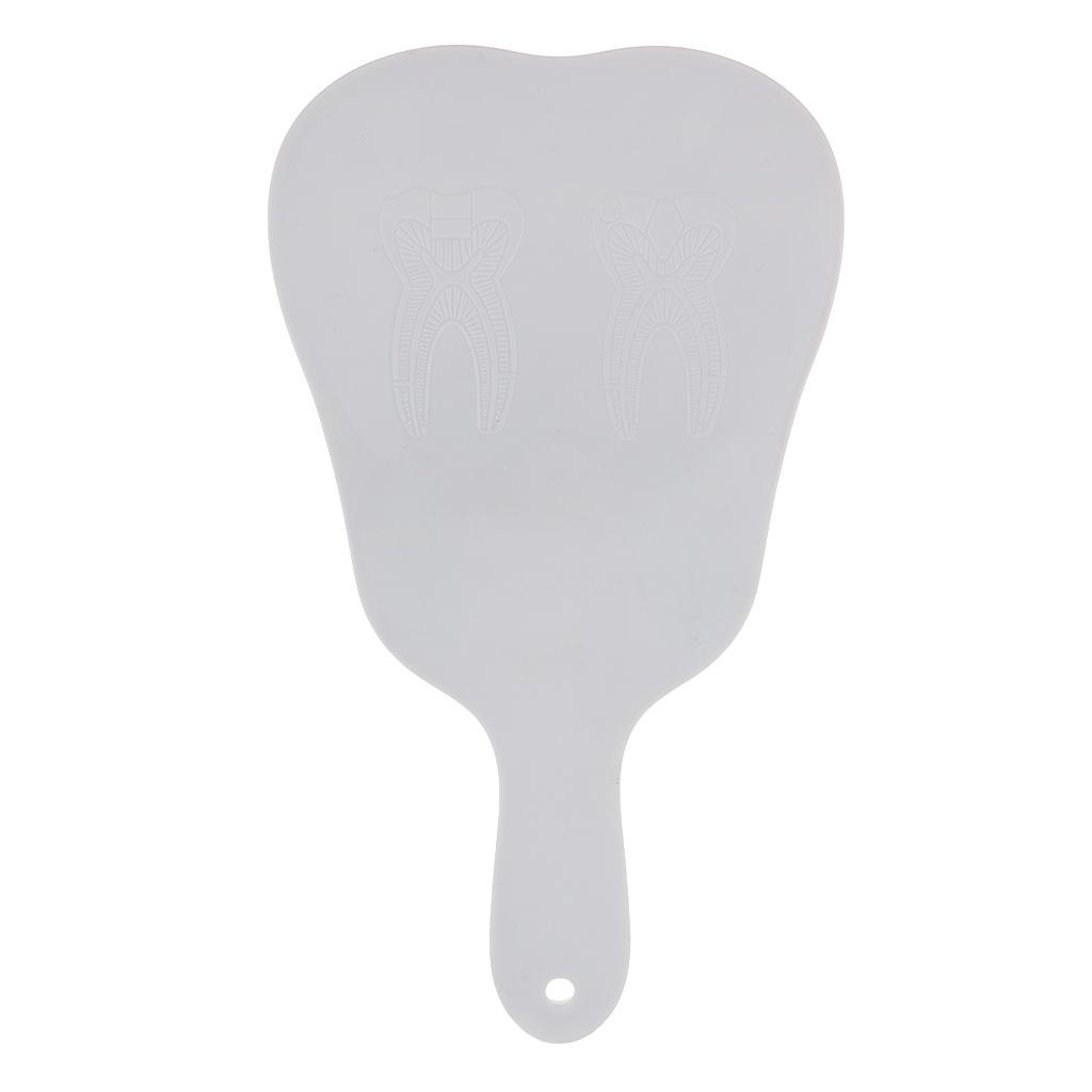 Cute Tooth Shaped Hand Held Plastic Makeup Mirror Oral Clinic Gift Red White Yellow Green