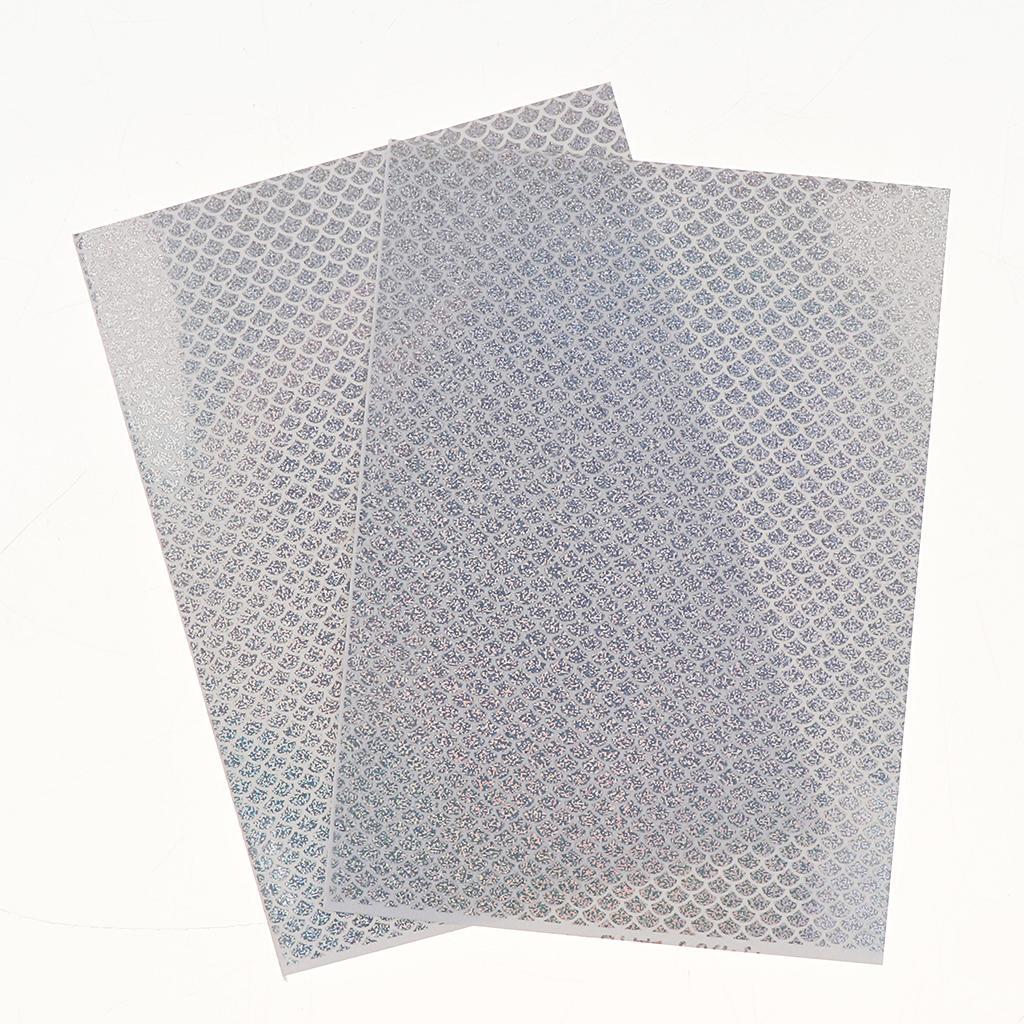 10pcs Holographic Adhesive Film Flash Fishing Lure Tape Lure Baits Scales Skin Stickers