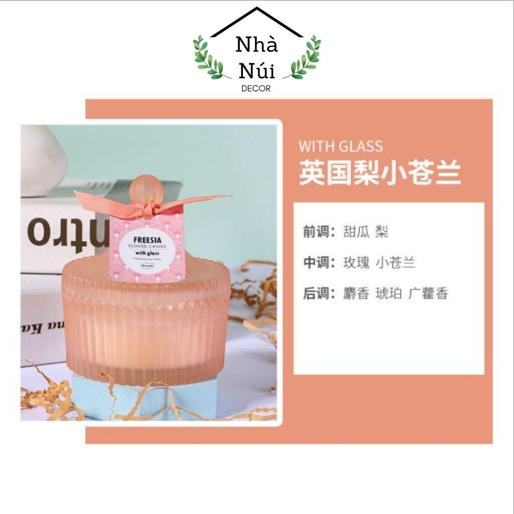 Nến thơm phòng trang trí decor thư giãn Aroma Scented Candle cup, sáp đậu nành, nến thơm cao cấp E4 Decor nhà Núi