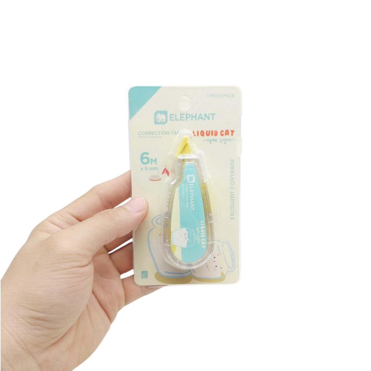 Xóa Kéo Liquid Cat - 6mm x 5m - Elephant (Mẫu Màu Giao Ngẫu Nhiên)