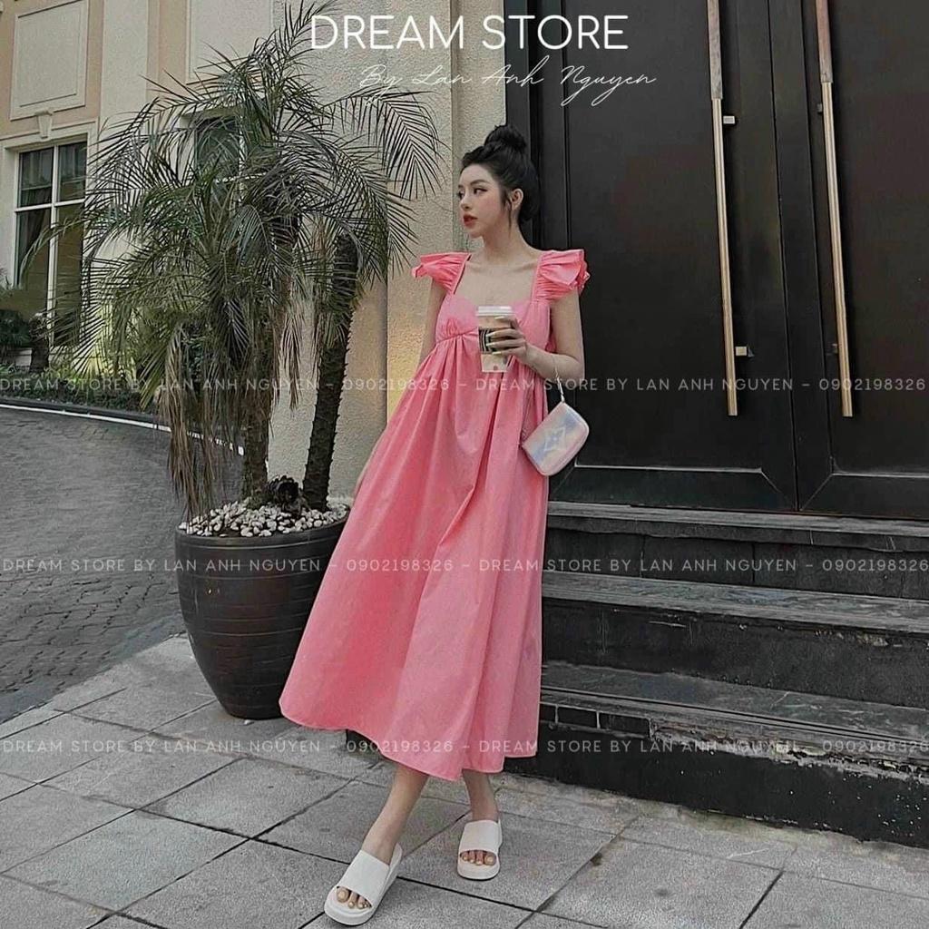 Đầm váy nữ babydoll maxi cánh dơi với 4 màu xinh xắn thích hợp cho các nàng yêu đi biển, đi chơi