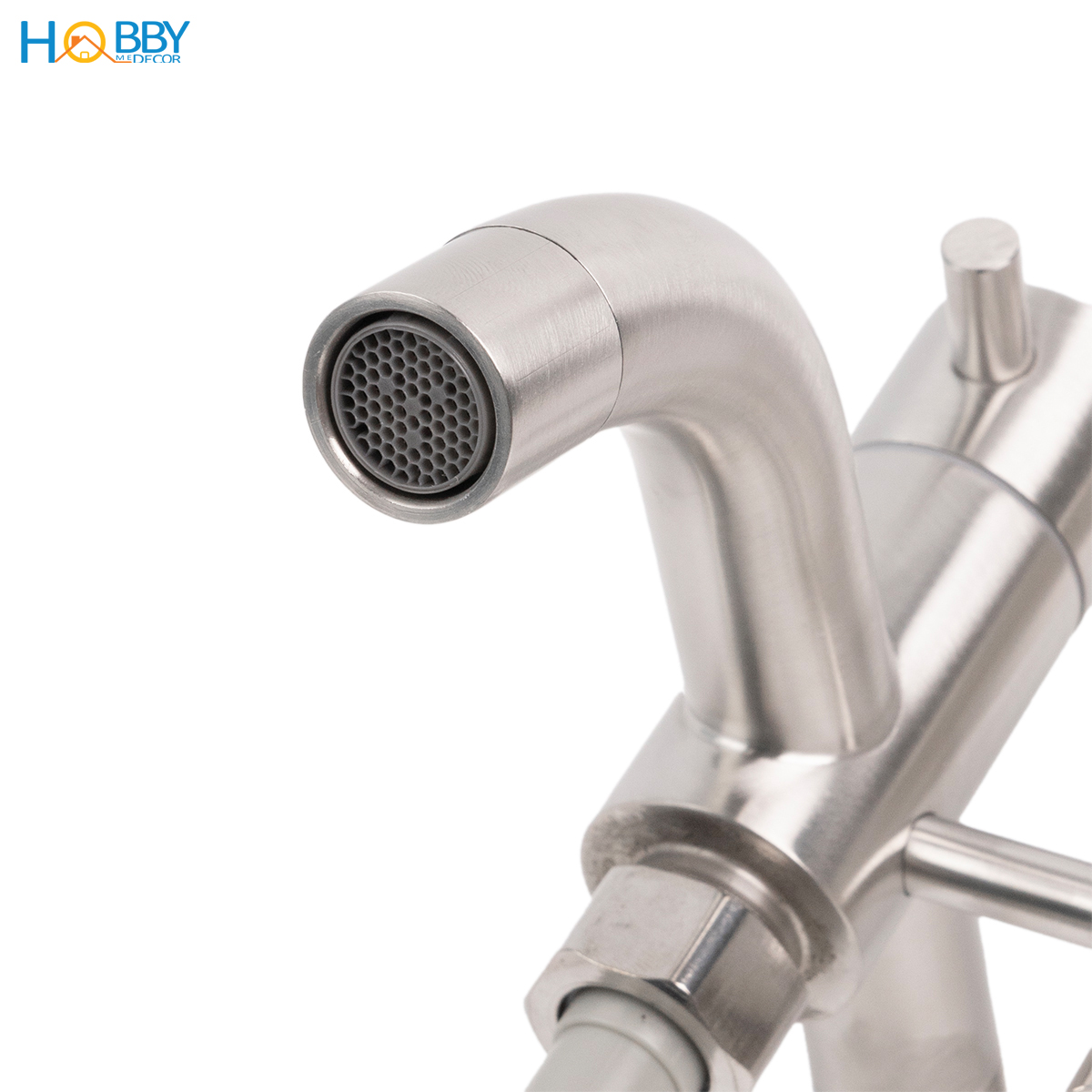Vòi xả nước kết hợp vòi xịt rửa Hobby home decor GXLX2 inox 304 dây lò xo