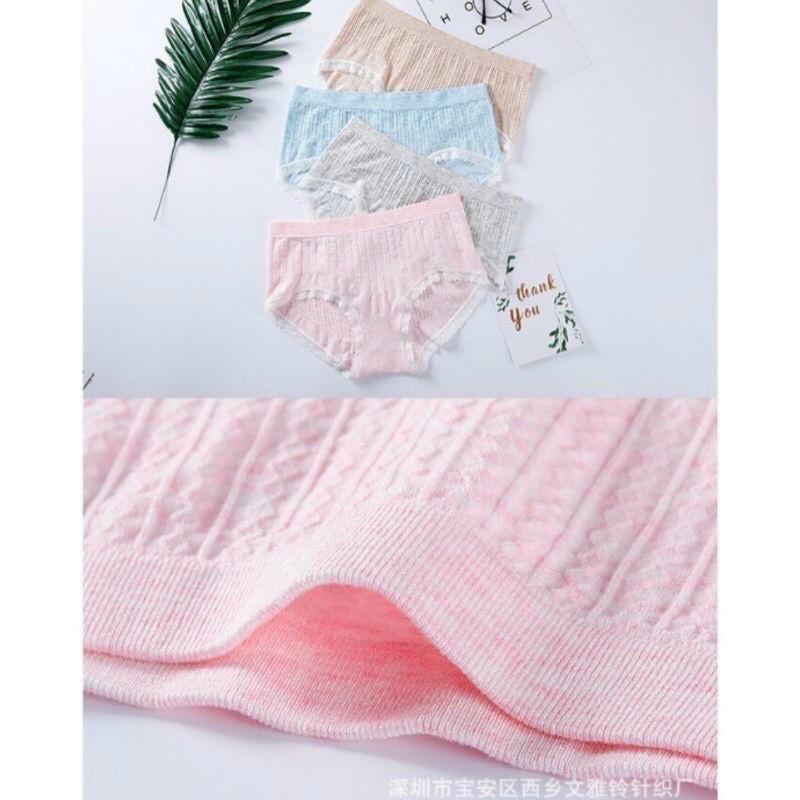 Quần lót nữ cotton viền ren siêu mềm êm