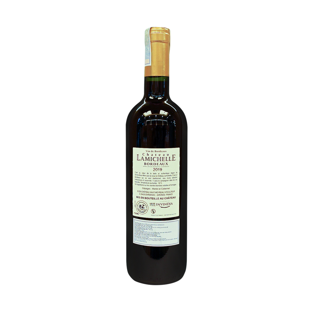 Rượu Vang Đỏ  Pháp Château Lamichelle AOP Bordeaux 750ml 14% Pháp - Chính Hãng