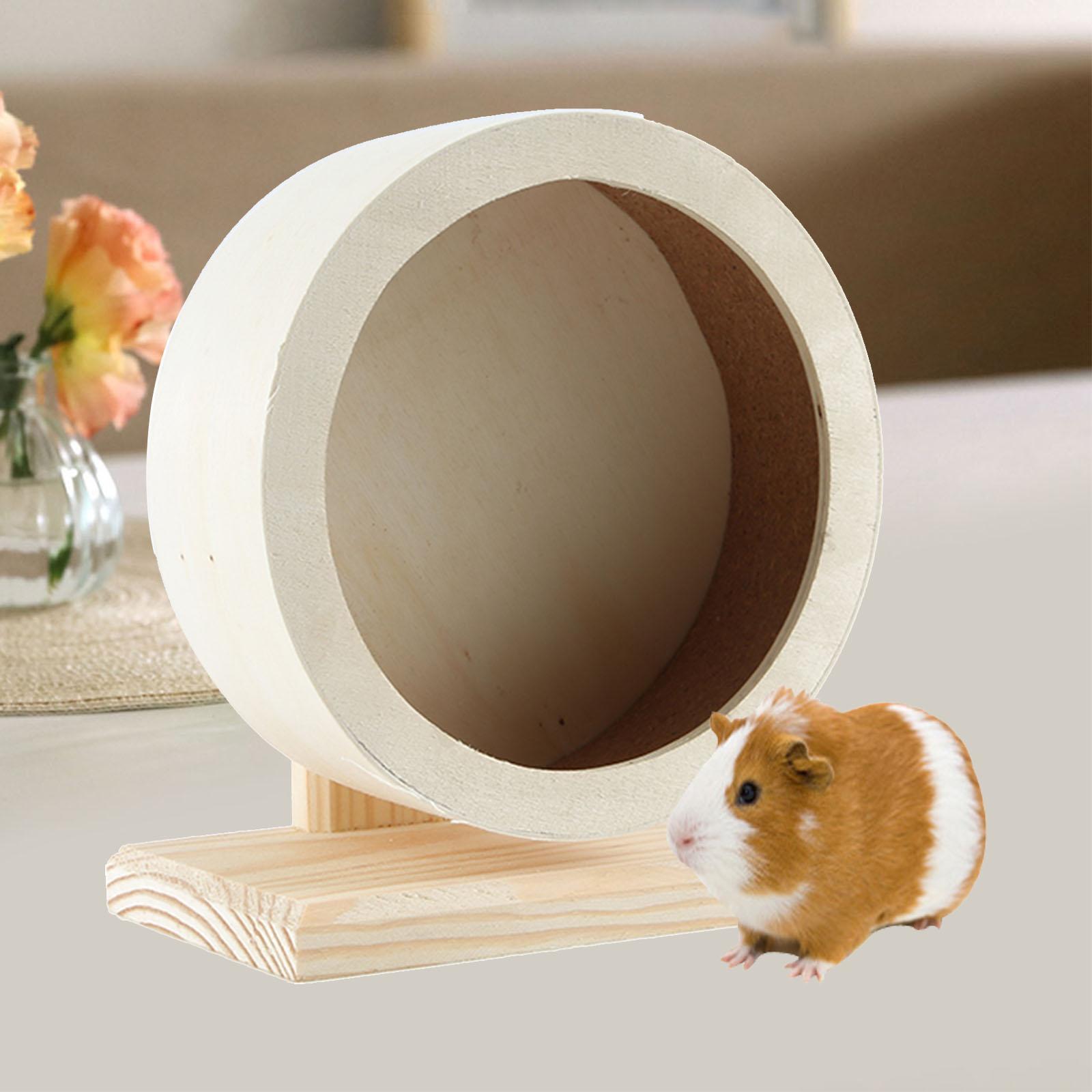 2 x Round Wooden Hamster Exercise Sports Wheel Mouse Rat Gerbil Pet Toy