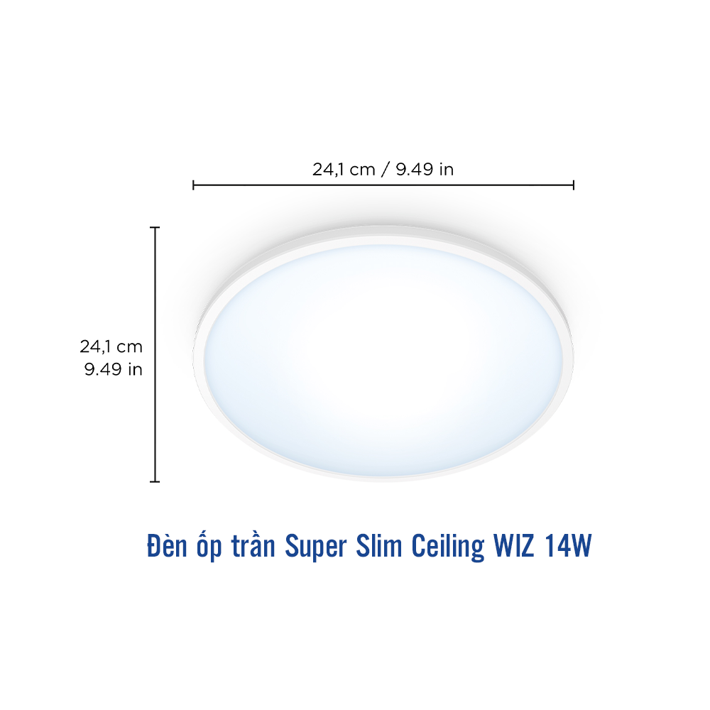 Đèn ốp trần Super Slim Ceiling WiZ 14W White 2700k - 6500k