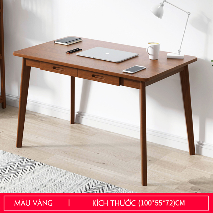 Bàn Làm Việc gỗ tự nhiên sơn pu