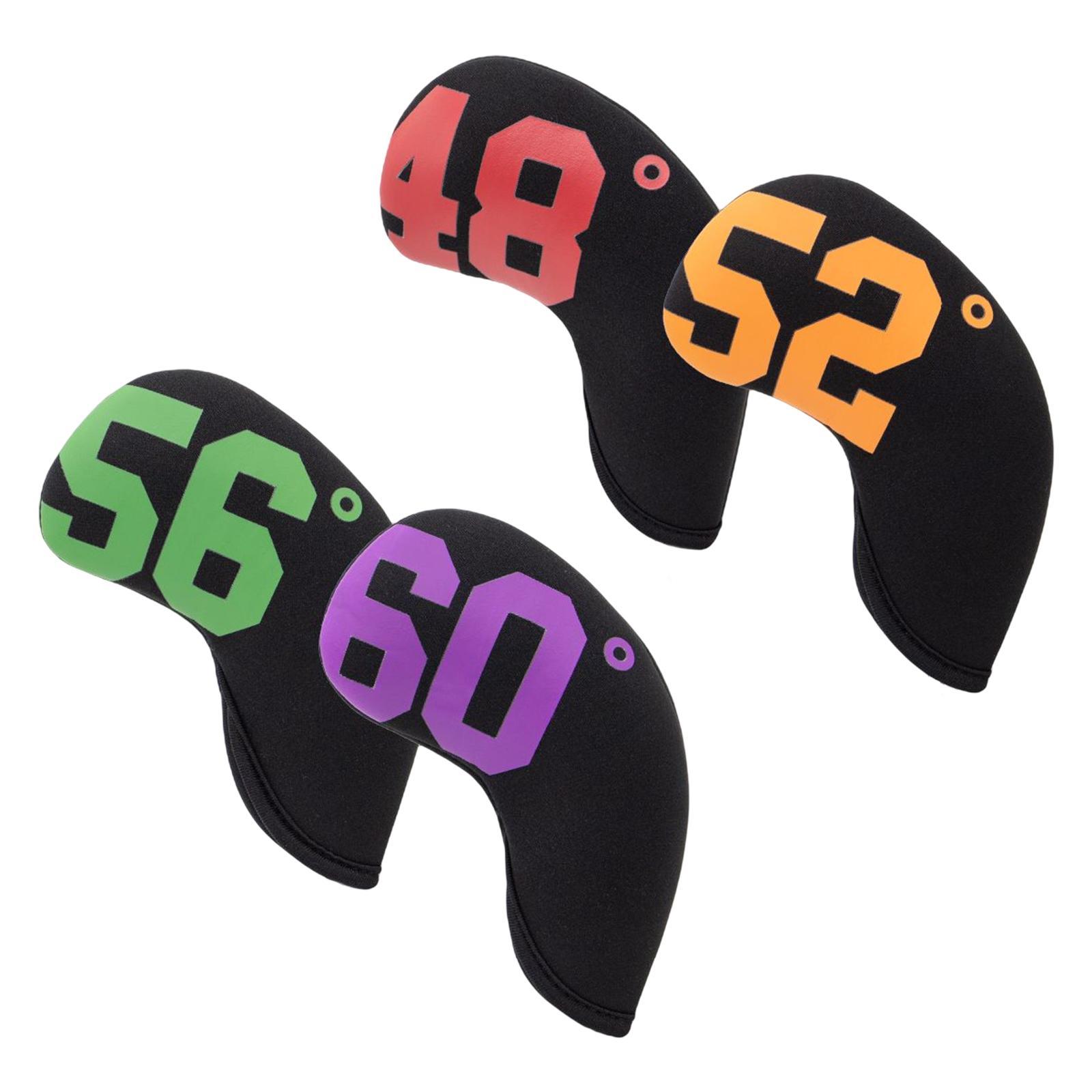 4 Pieces Golf Iron Headcover Neoprene Non Slip Club Head Covers