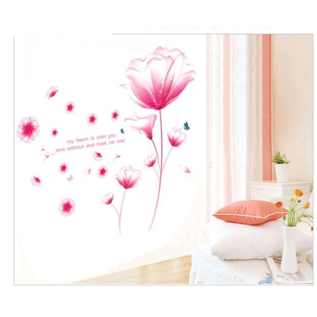 Decal trang trí tường Hoa hồng rực rỡ