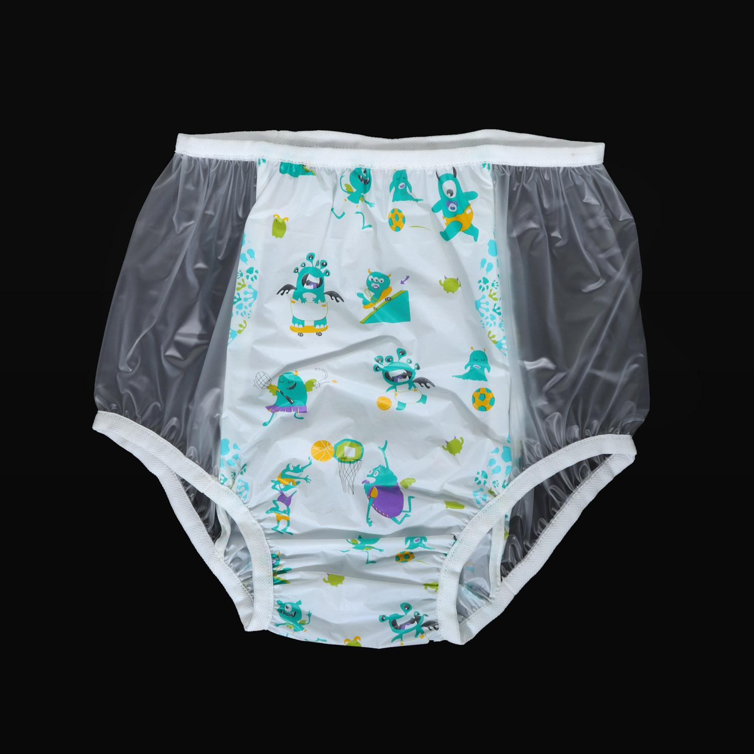 ABDL Tã Người Lớn Pvc Có Thể Tái Sử Dụng Cho Bé Quần Tã Onesize Nhựa Bikini DDLG Người Lớn Bé Mới Quần Lót Xanh Dương Tã