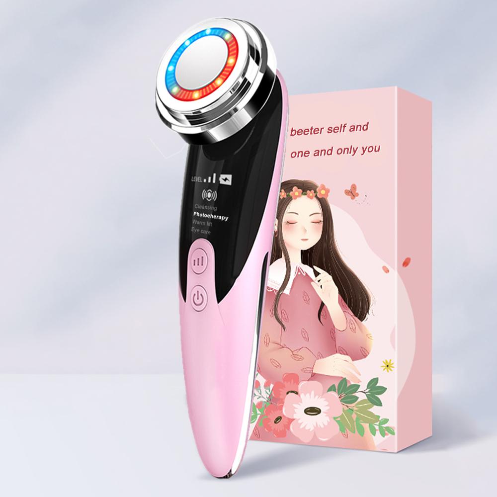 Máy Mát Xa Mặt Chăm Sóc Da Điện Làm Sạch Da Mặt Bàn Chải LED Mặt Nâng Làm Đẹp Rung Xóa Nếp Nhăn Máy Mát Xa Mặt