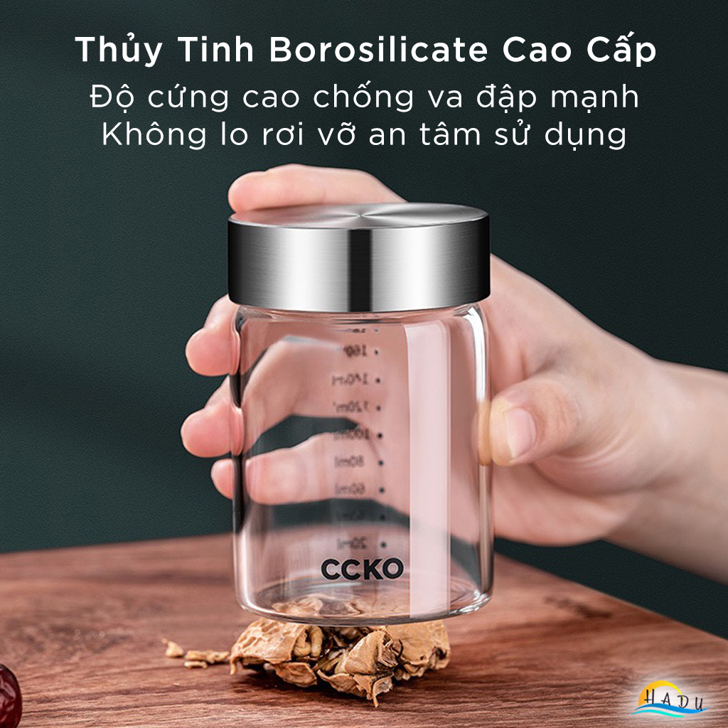 Hũ Chưng Yến Đựng Sữa Chua 100ml 150ml 200ml Thủy Tinh Nắp Inox 304 Cao Cấp Đạt Chất Lượng Đức CCKO