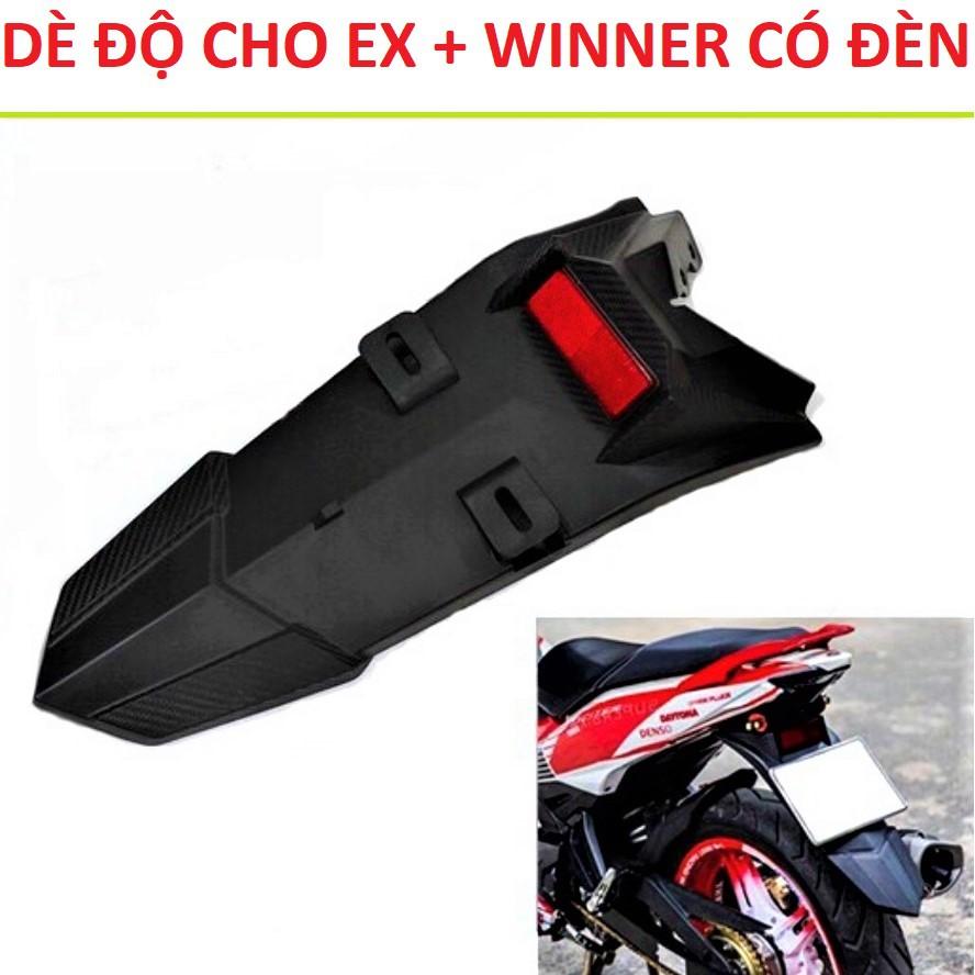 DÈ CHẮN BÙN ĐỘ CÓ ĐÈN CHO EX 150 + WINNER - ĐỒ CHƠI XE MÁY - DE CHAN BUN