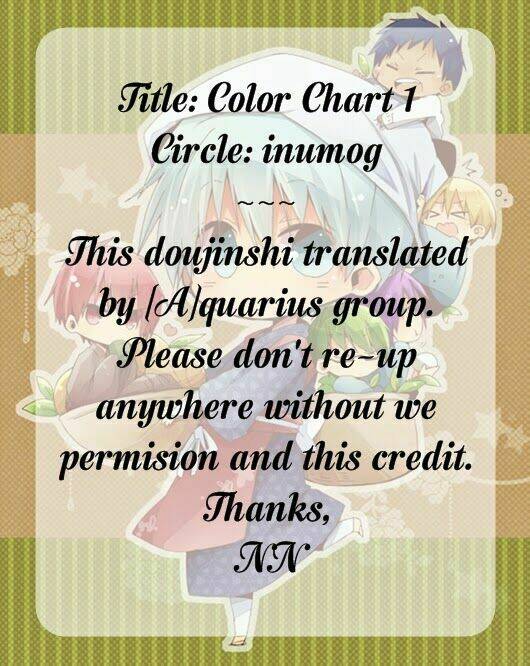 kuroko – tuyển thủ vô hình: color chart 1 chapter 1 1
