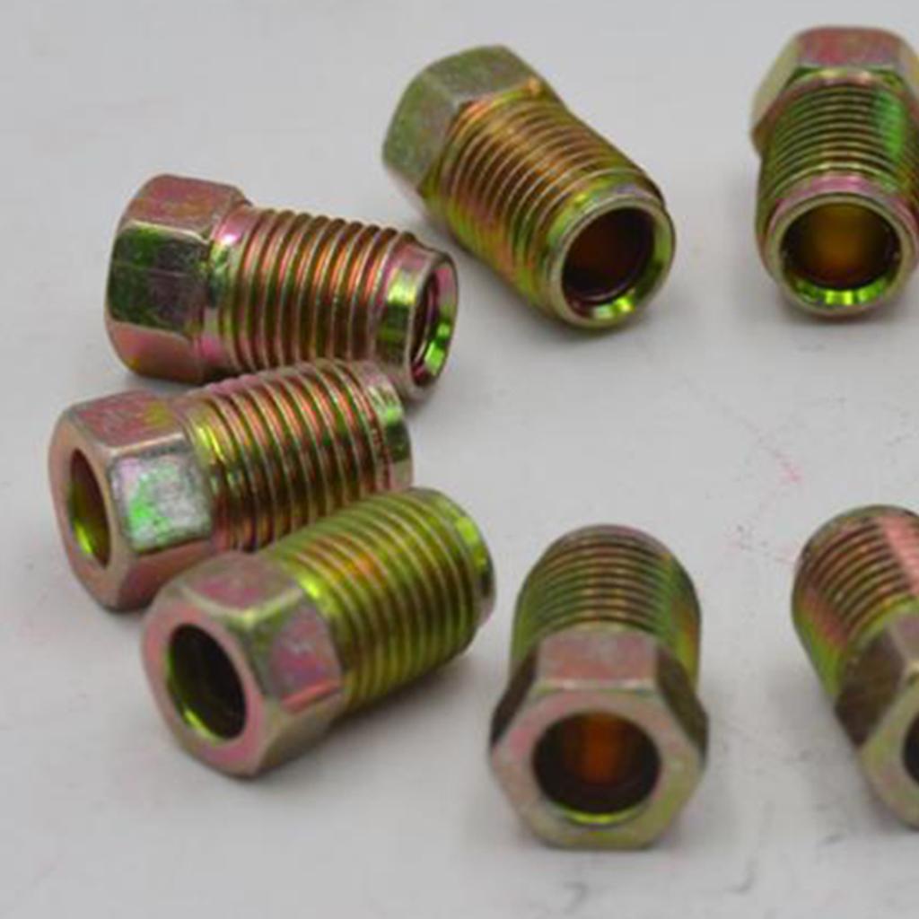Hình ảnh 3-20pack 10x 10mmx1mm Short Male Brake Pipe Nuts Screw for 3/16'' Braking Steel