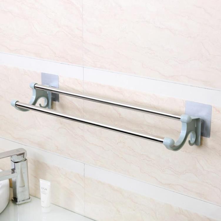 Kệ Treo Khăn Nhà Tắm Siêu Dính Có Móc Không Cần Khoan Vít - .2021