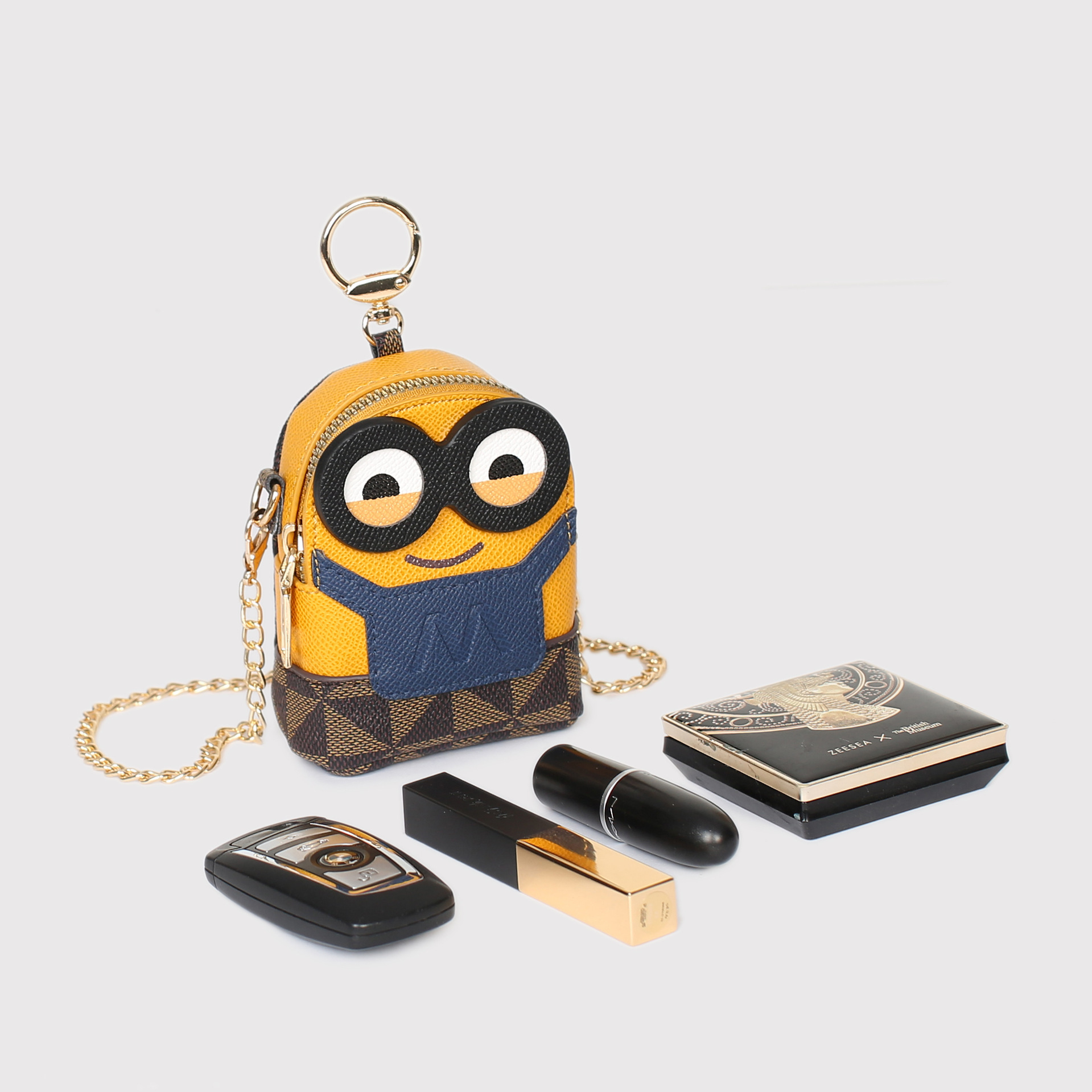 Túi Xách Đeo Chéo Mini Hình Minion Cute Chất Da Mềm Kèm Hộp Siêu Xinh