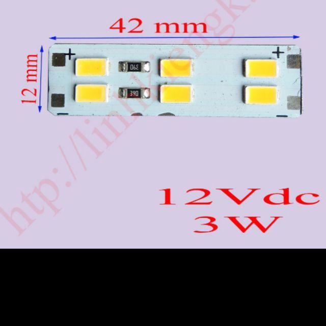 Led 12V 3W ánh sáng trắng ấm thanh nhôm tản nhiệt