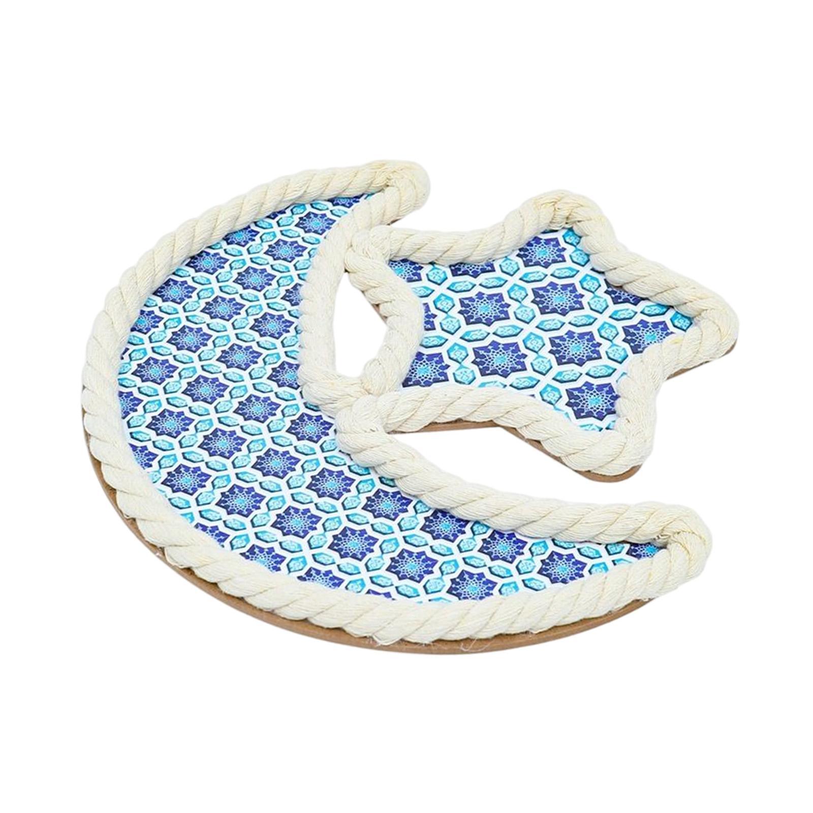 Eid Moon Star Dinner Plate Tray Table Decorations for Style A