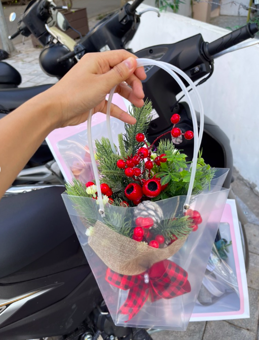 Bó hoa giả - Quà tặng dịp lễ , giáng sinh, sinh nhật - Cây giả, hoa lụa Decor trang trí nhà cửa