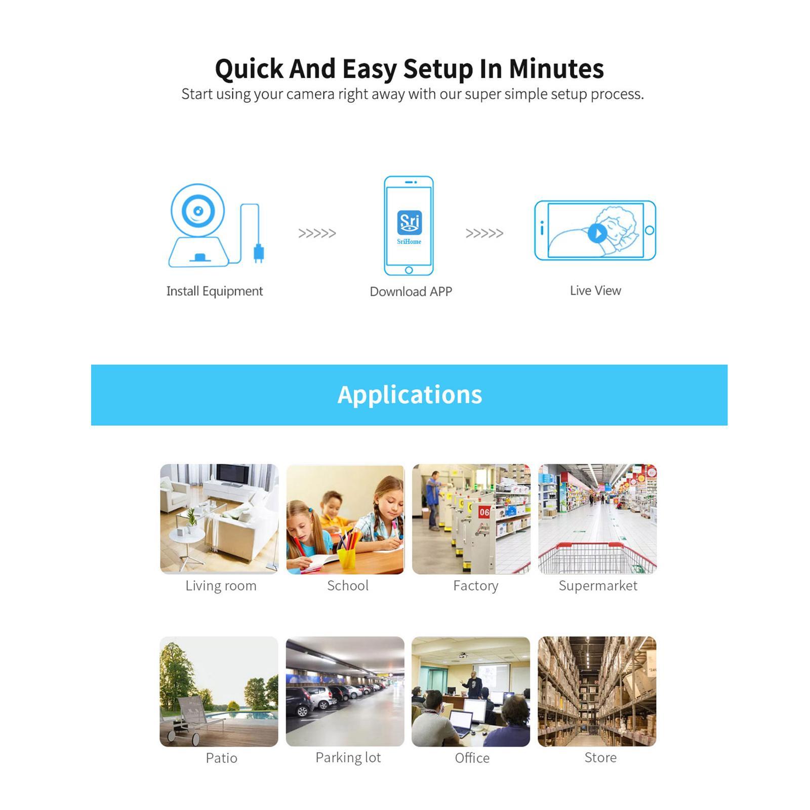 WiFi Camera 1080P Cloud IP Security Camera Wireless Auto-Cruise CCTV
