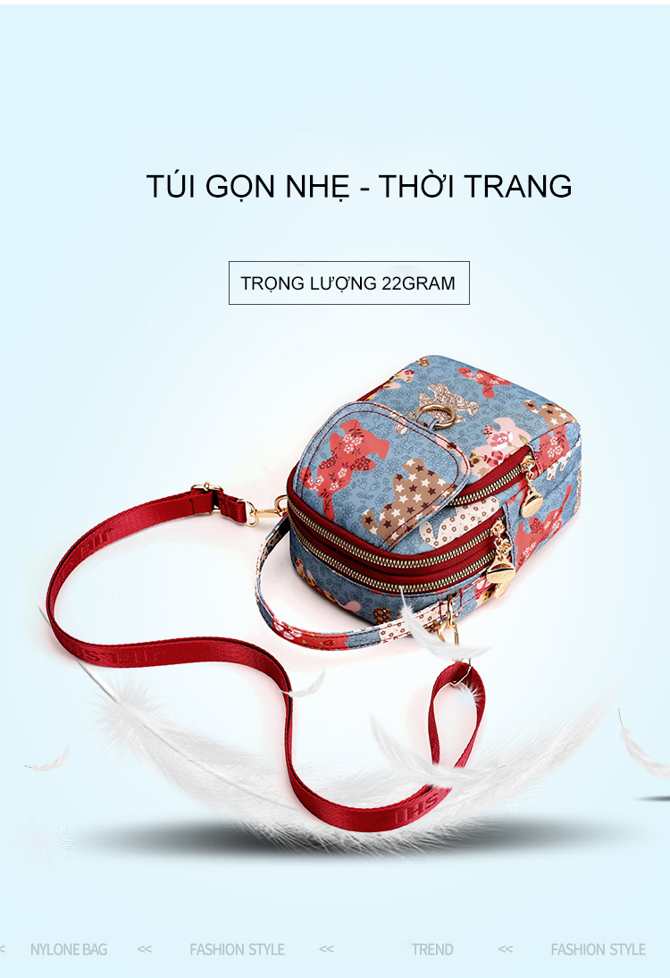 Hình ảnh Túi mini thời trang túi xách nữ đeo chéo vai phong cách hàn quốc họa tiết nổi bật K-911-2