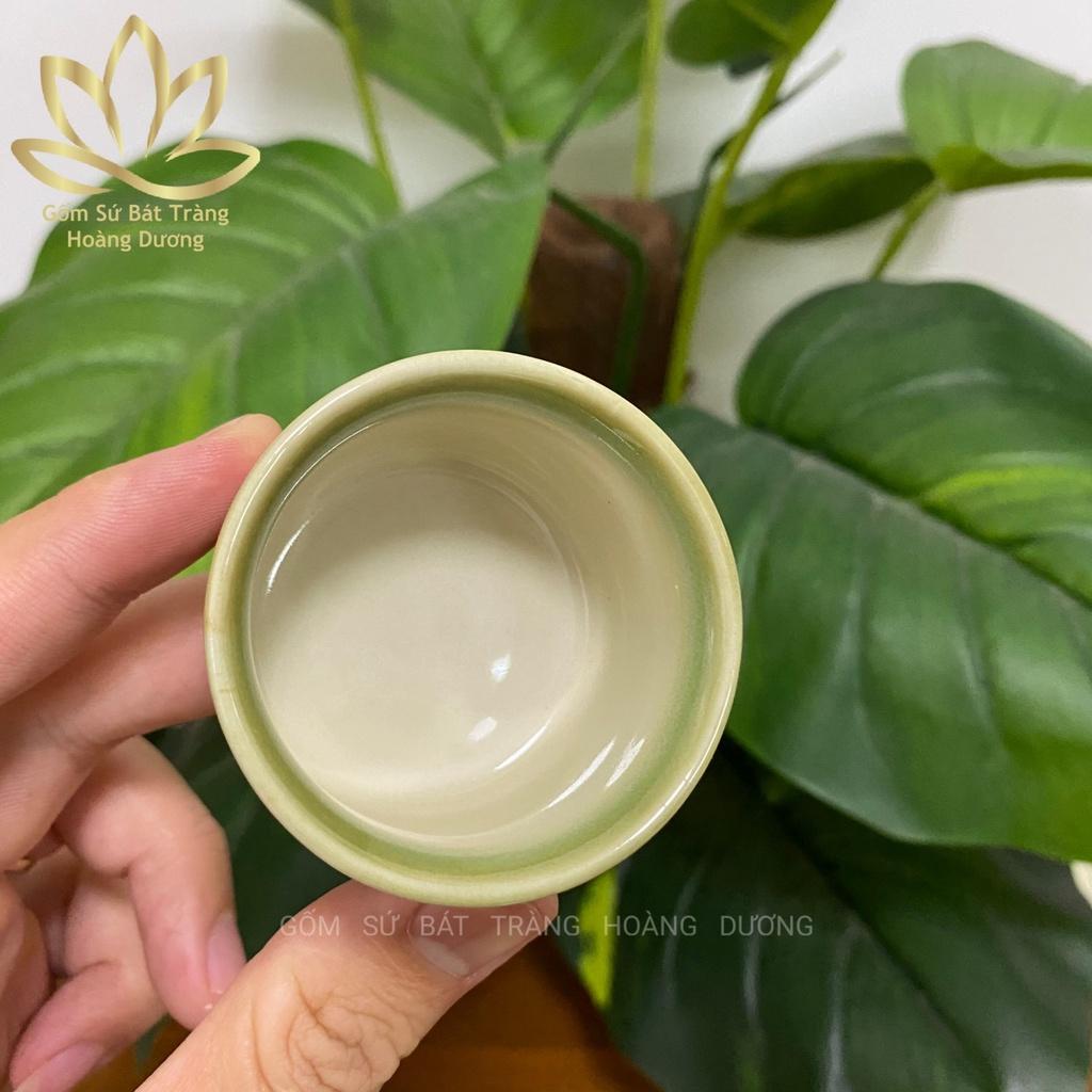 Bộ Ấm Chén Trà Bát Tràng dáng vuông hoạ tiết hoa đào cao cấp 330ml