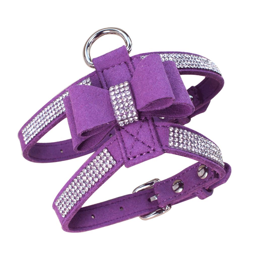 Puppy Adjustable Chest Strap Belt Harness Dog Walking Vest Harness Purple L