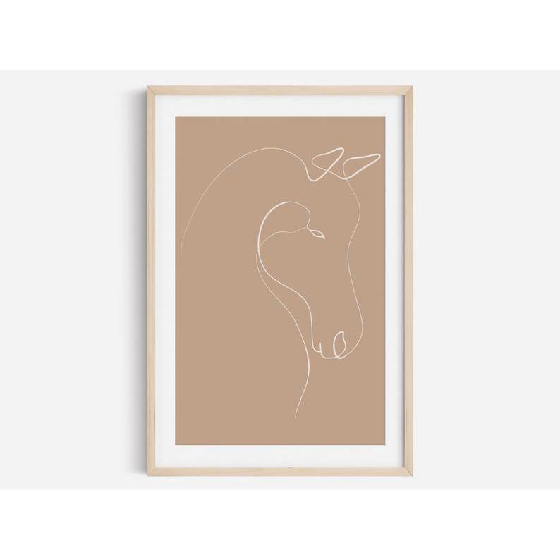 Tranh treo tường | Line art-Horse Wall Art, Horse Print 66 , tranh canvas giá rẻ