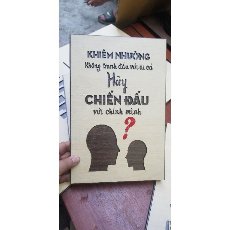 Tranh Treo Tường Slogan Câu Nói Hay Truyền Cảm Hứng Làm Việc- Khiêm Nhường Không Tranh Đấu