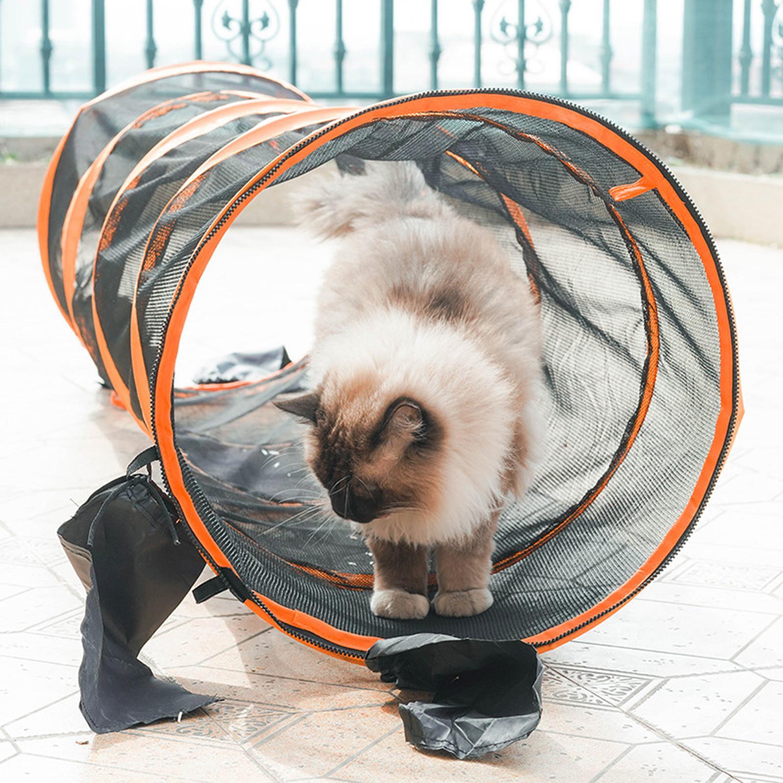 Cat Tunnel Collapsible Tube Hiding Cat Runway for Small Animals Kitten Puppy