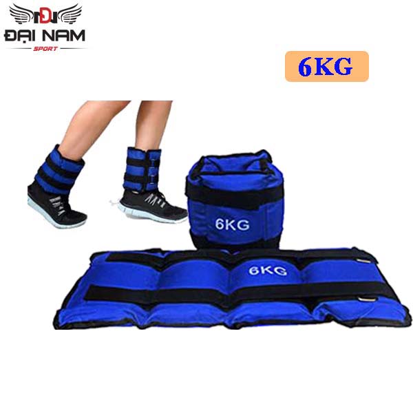 Bộ 2 Băng Tạ Cát 6kg Đeo Chân Tay Hỗ Trợ Tập Luyện Thể Thao,Chạy Bộ Cao Cấp Đại Nam Sport