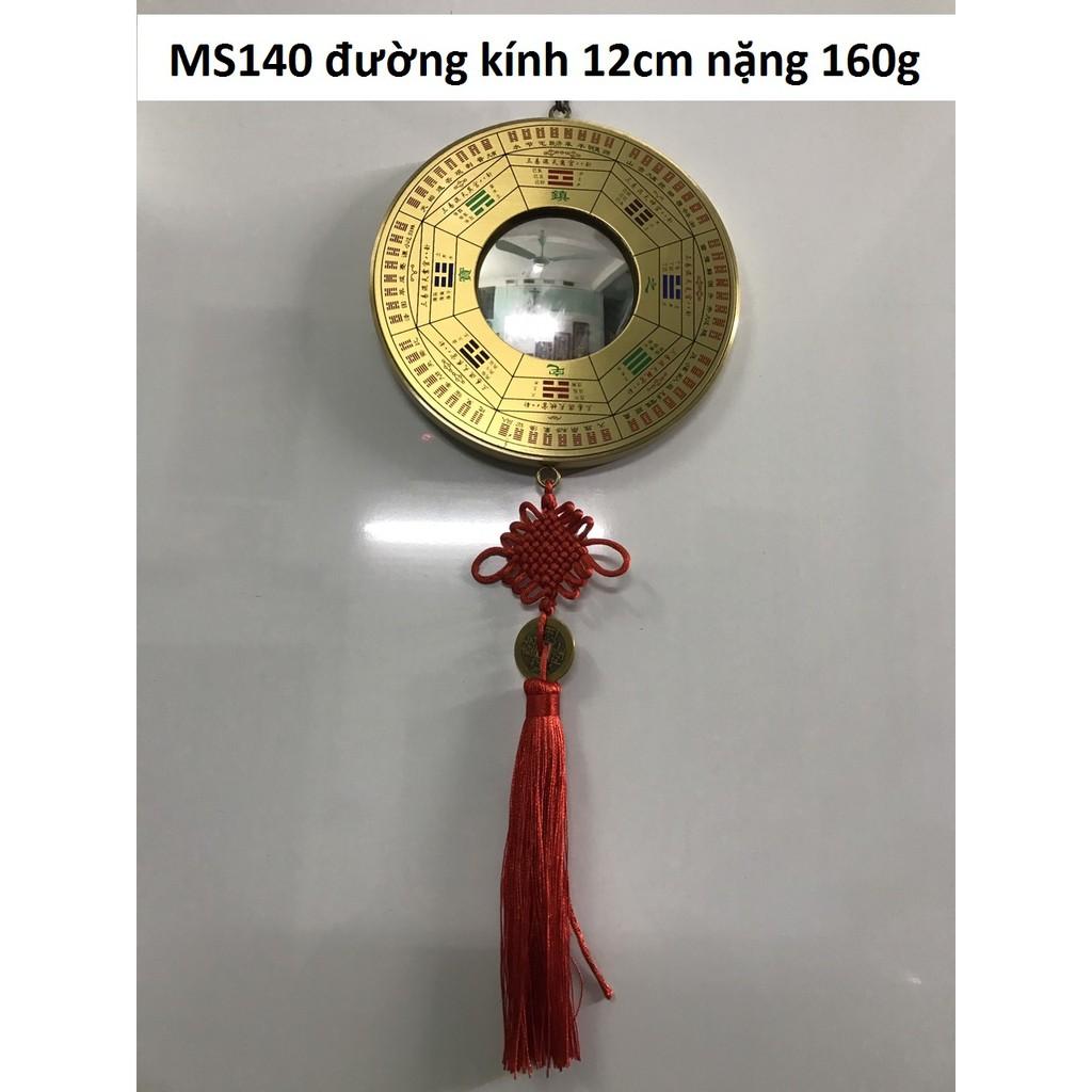 Gương bát quái cầu lồi bằng đồng vàng MS18g