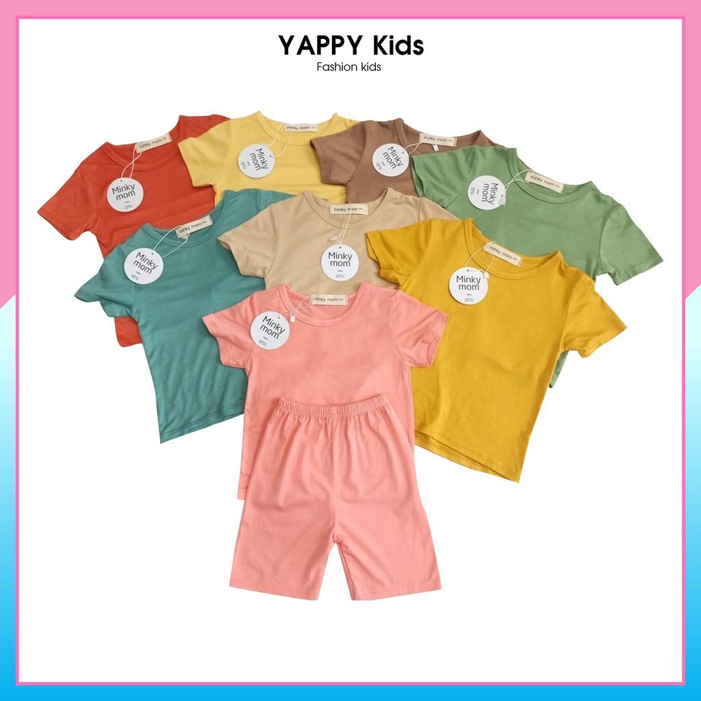 Bộ cộc tay MinKy Mom cotton lạnh mềm mịn cho bé