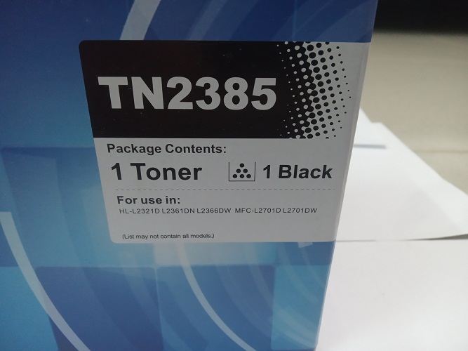 Hộp mực Brother TN 2385 dùng cho máy in Brother HL-L2361DN/HL-2321D/MFC-L2701DW/HL-L2366DW/L2701D/ 2320/ 2321/ 2340/ 2360/ 2361/ 2365/ 2366/ 2700/ 2701/ 2701/ 2720/ 2740 (Black)