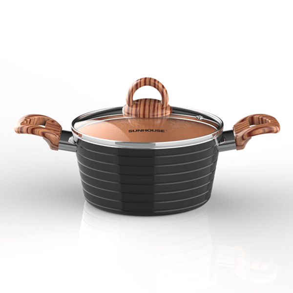 Nồi Ceramic Đáy Từ Sunhouse SHG2024MCA - Đồng