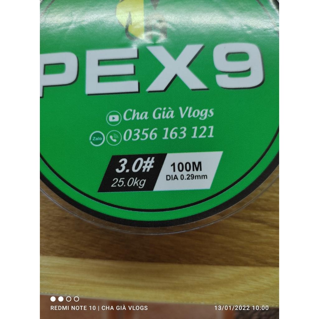 Dây Câu Cá - Dây Dù Câu Lure - PE HVA X9 {nhợ Siêu Bền} chuyên lóc ,vược,chẽm