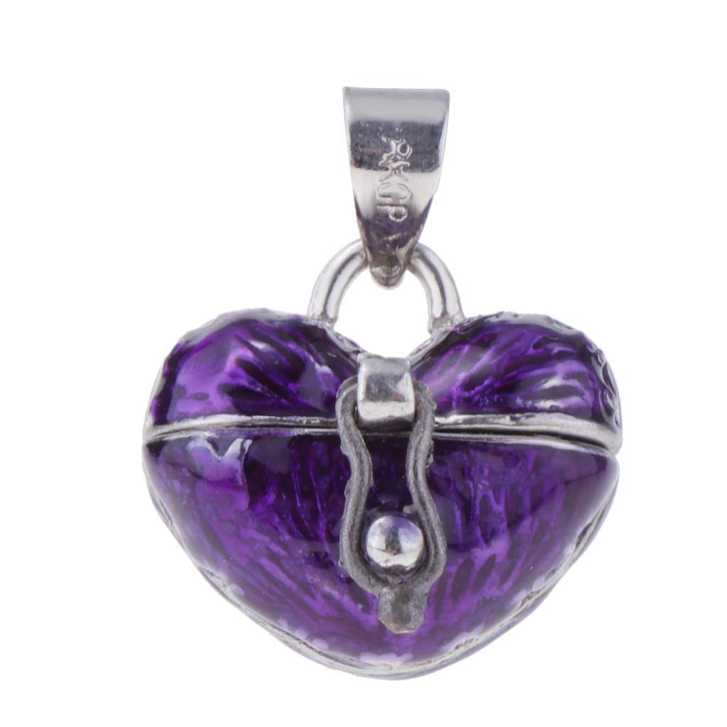 4pcs Mixed Color Love Heart Urn Pendant Memorial Openable Clasp Locket Box